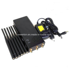 High Power Handheld 6 Antennas Mobile Phone Signal Jammer/GPS/Lojack/WiFi Jammer up to 30m